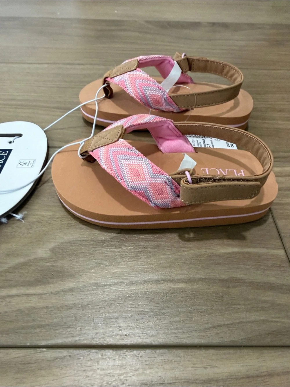 The Children's Place Pink Chevron Toddler Sandals